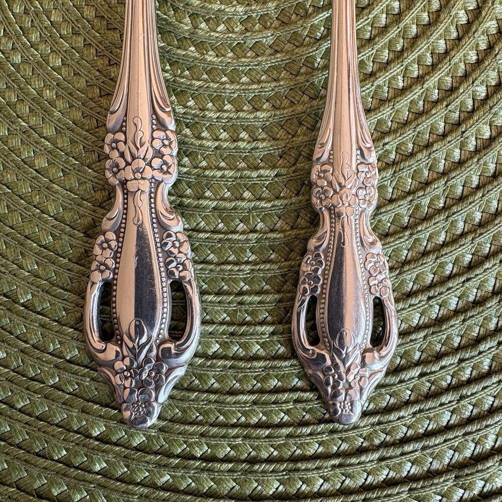 Fork & Spoon Set Oneida Raphael Distinction Deluxe Pattern Stainless Flatware - Picture 3 of 11